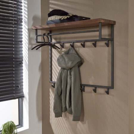 LifestyleFurn Kapstok Amadou Saja notenhout