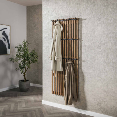 LifestyleFurn Kapstok Darah Latjes Mangohout met 14 haken