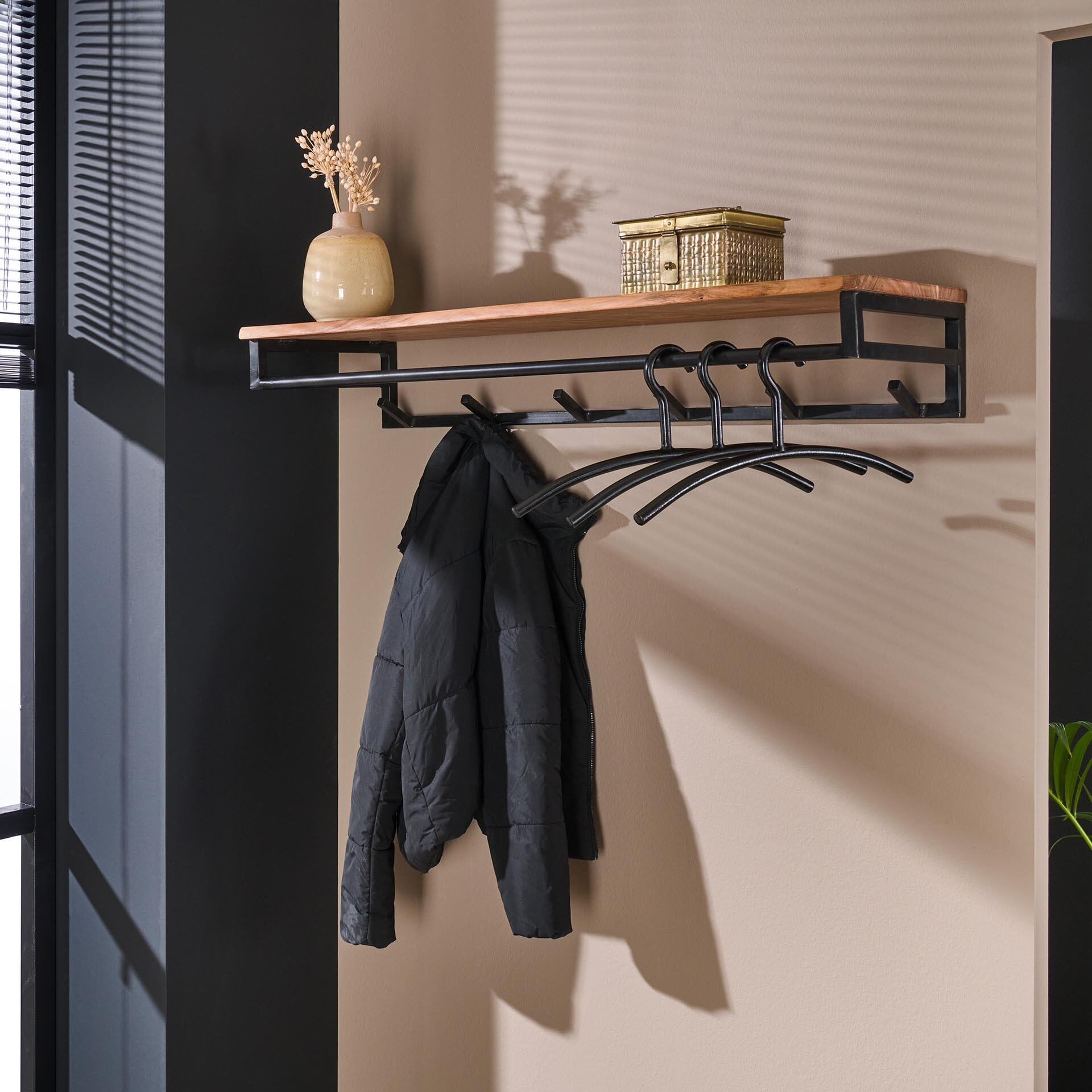 LifestyleFurn Kapstok Kelsie 100cm met 6 haken