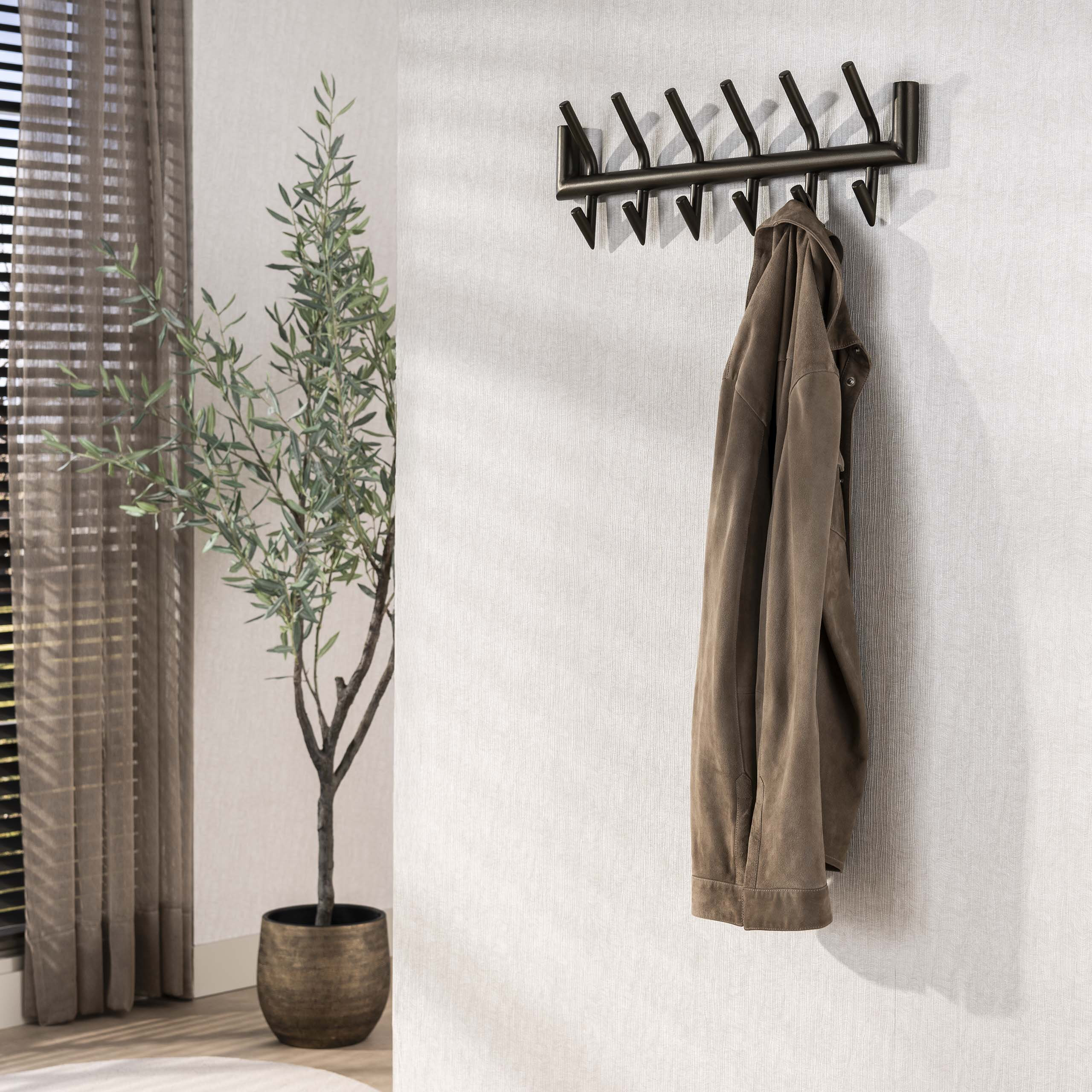 LifestyleFurn Kapstok Letica Met 2x 6 haken - Drift Brown | LifestyleFurn