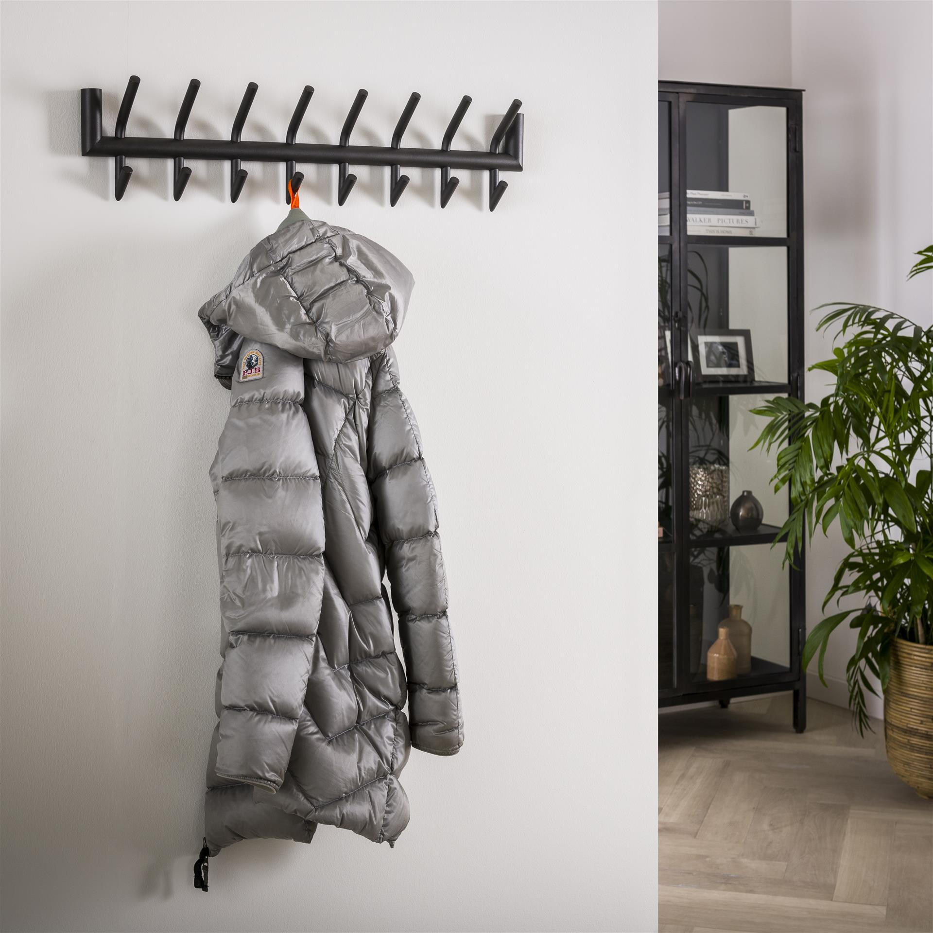 LifestyleFurn Kapstok Letica Met 2x 8 haken - Mat Donkergrijs | LifestyleFurn