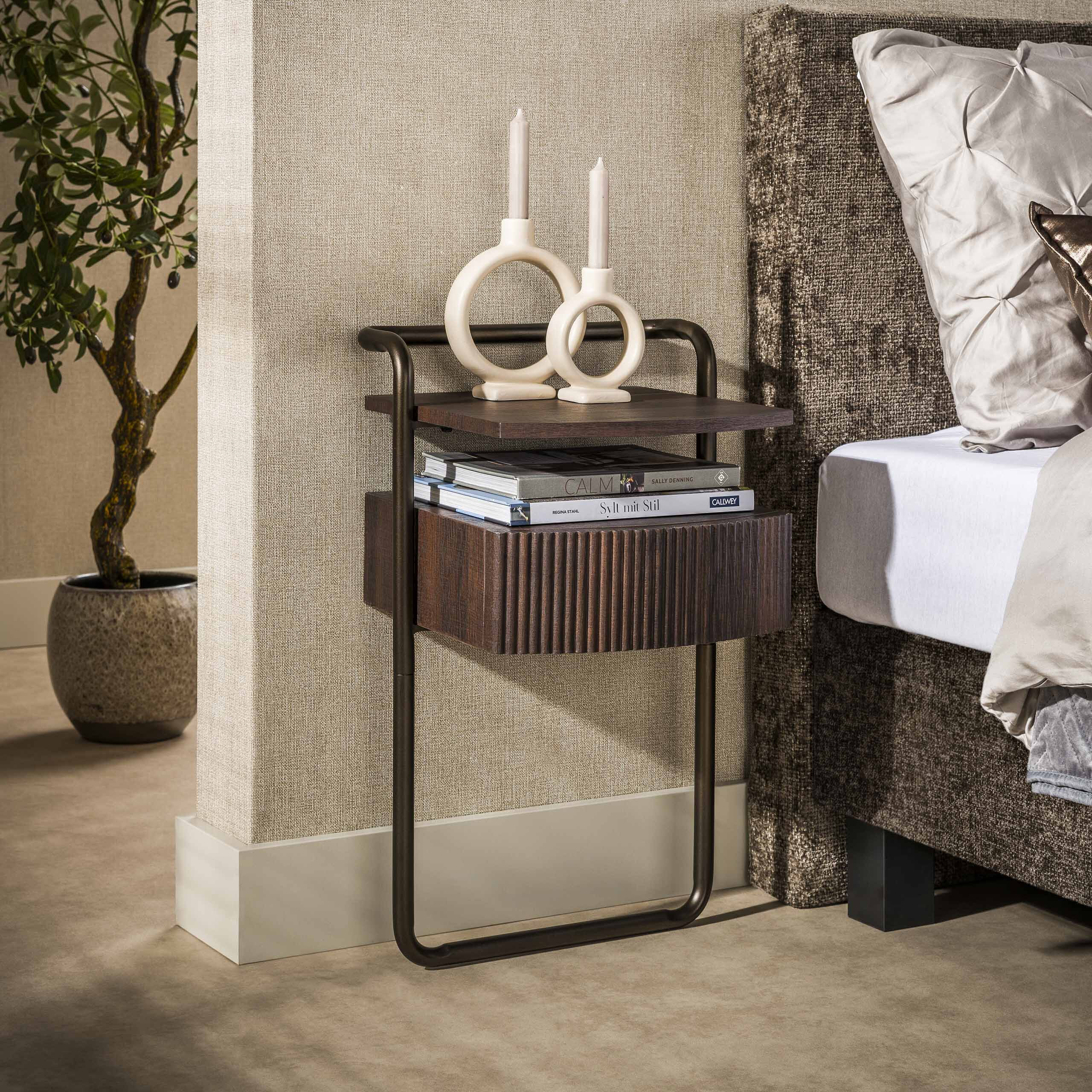 LifestyleFurn Nachtkastje Lamond Eikenlook