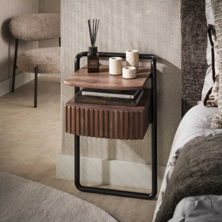 LifestyleFurn Nachtkastje Trayon Acaciahout