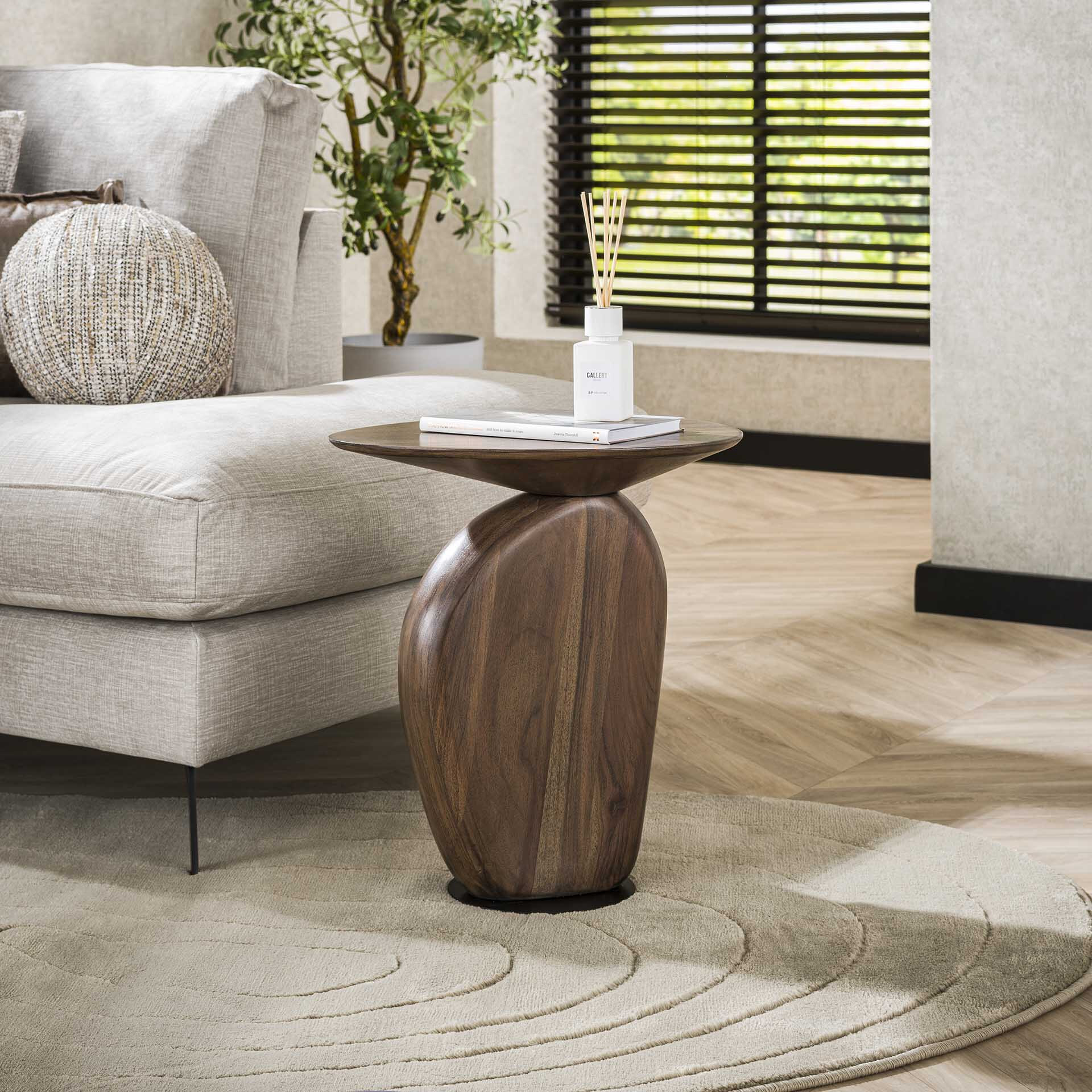 LifestyleFurn Organische Bijzettafel Linsie Acaciahout