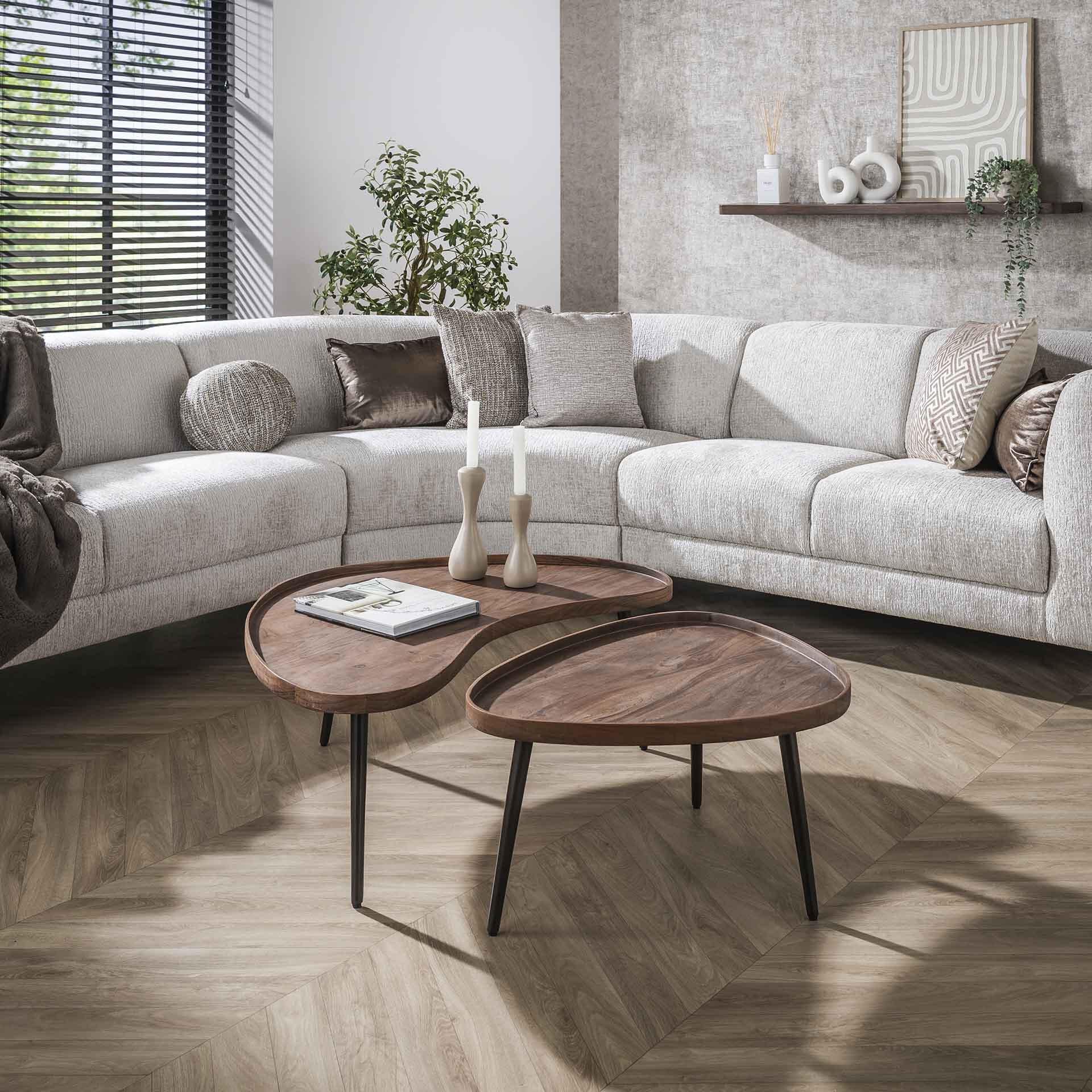 LifestyleFurn Organische Salontafel Alania Acaciahout