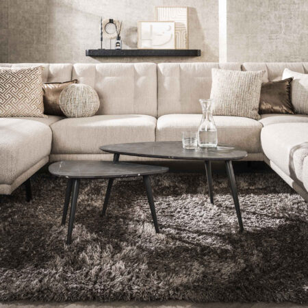 LifestyleFurn Organische Salontafel Kora Set van 2 stuks