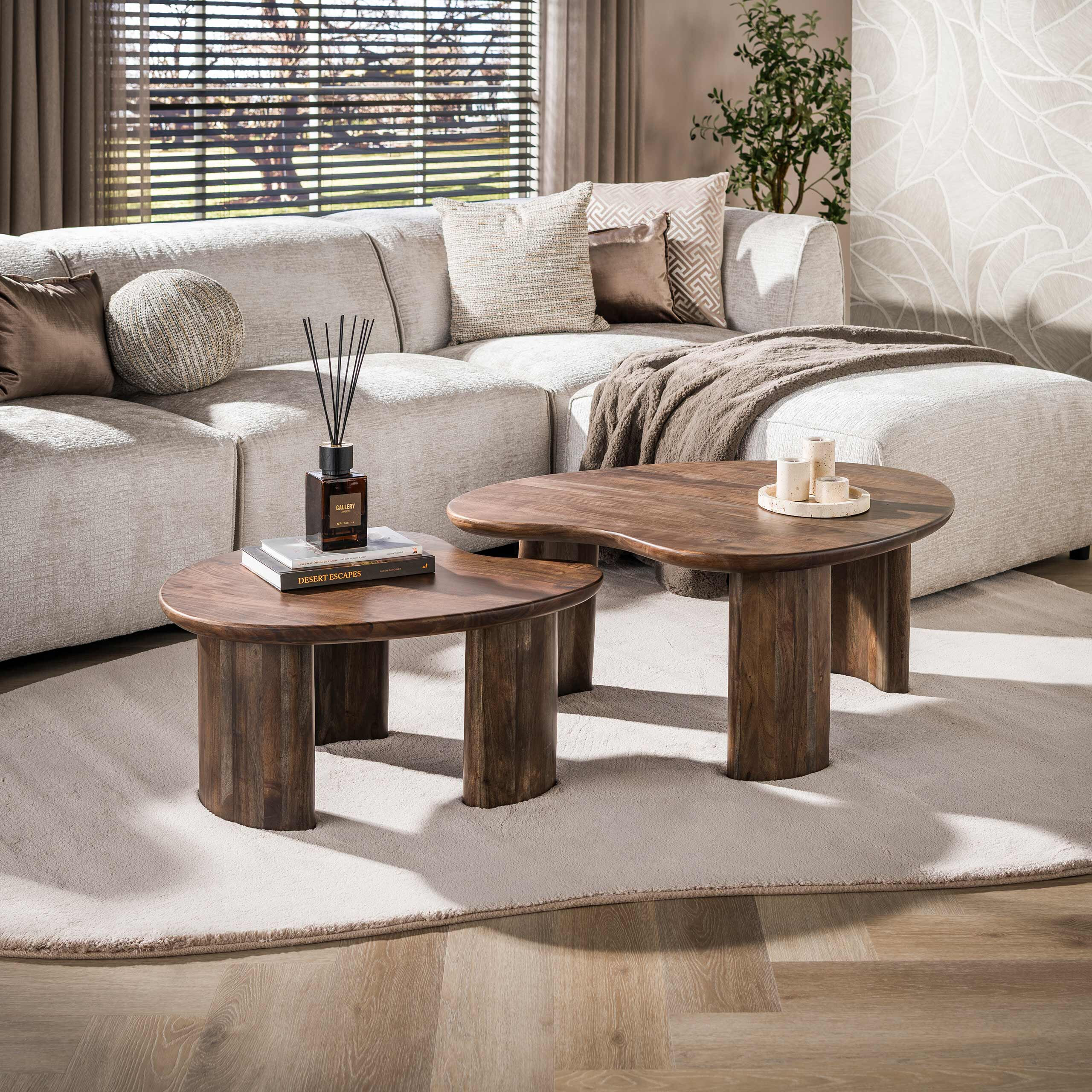 LifestyleFurn Organische Salontafel Marlise Acaciahout