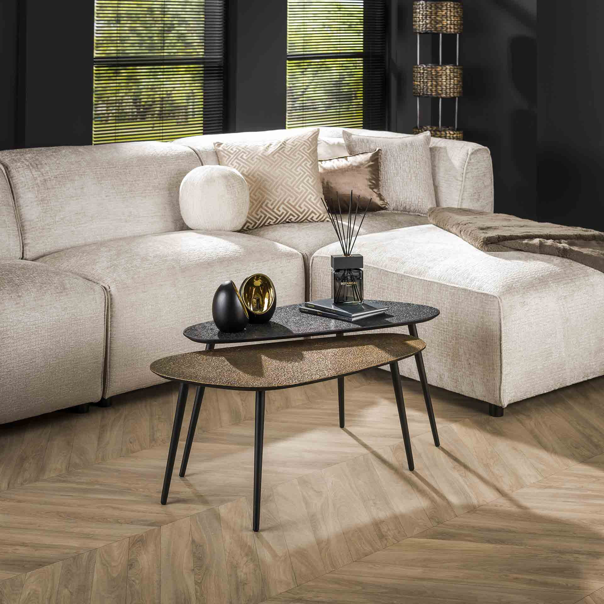 LifestyleFurn Organische Salontafel Marylouise Metaal