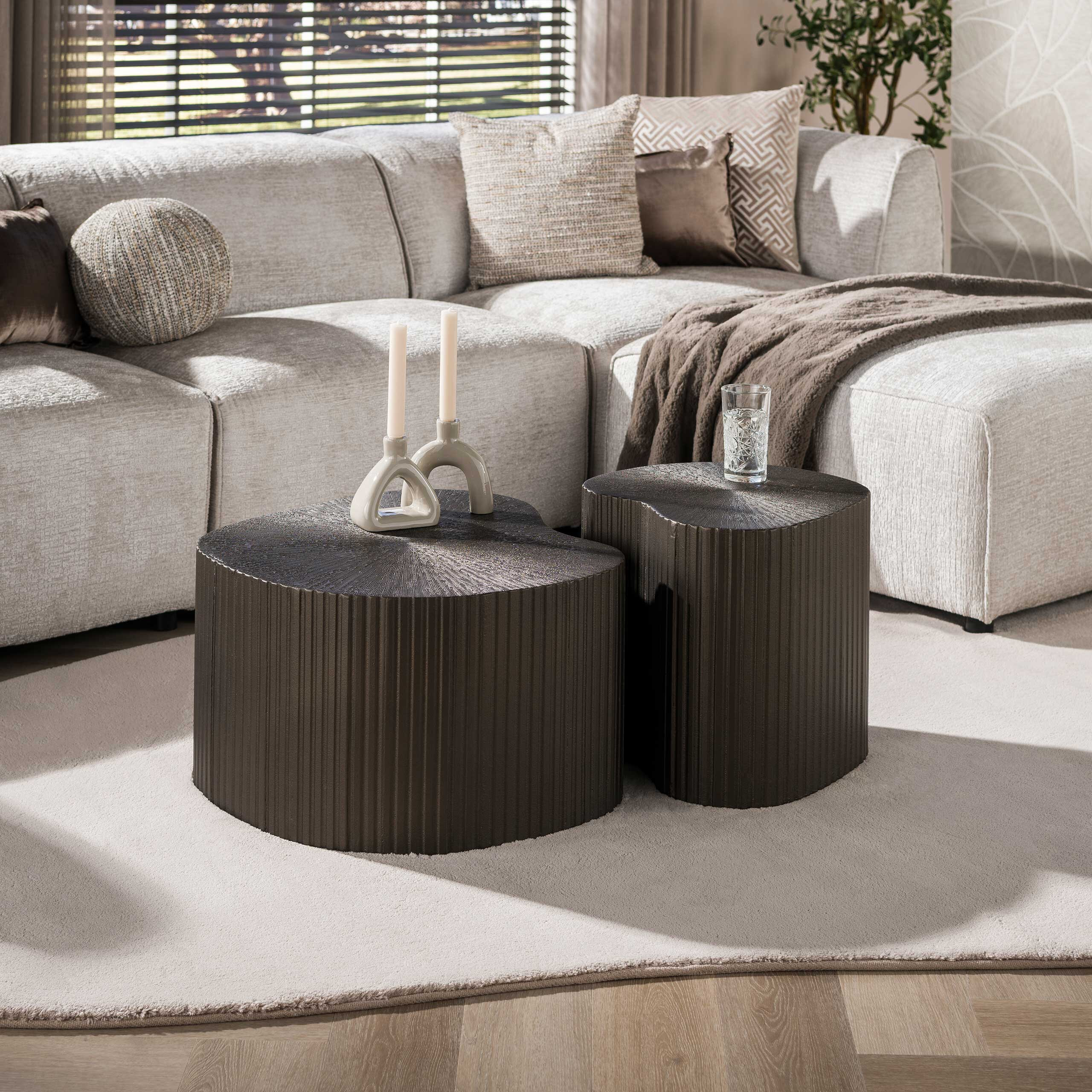 LifestyleFurn Organische Salontafel Nayda Brons Liquid