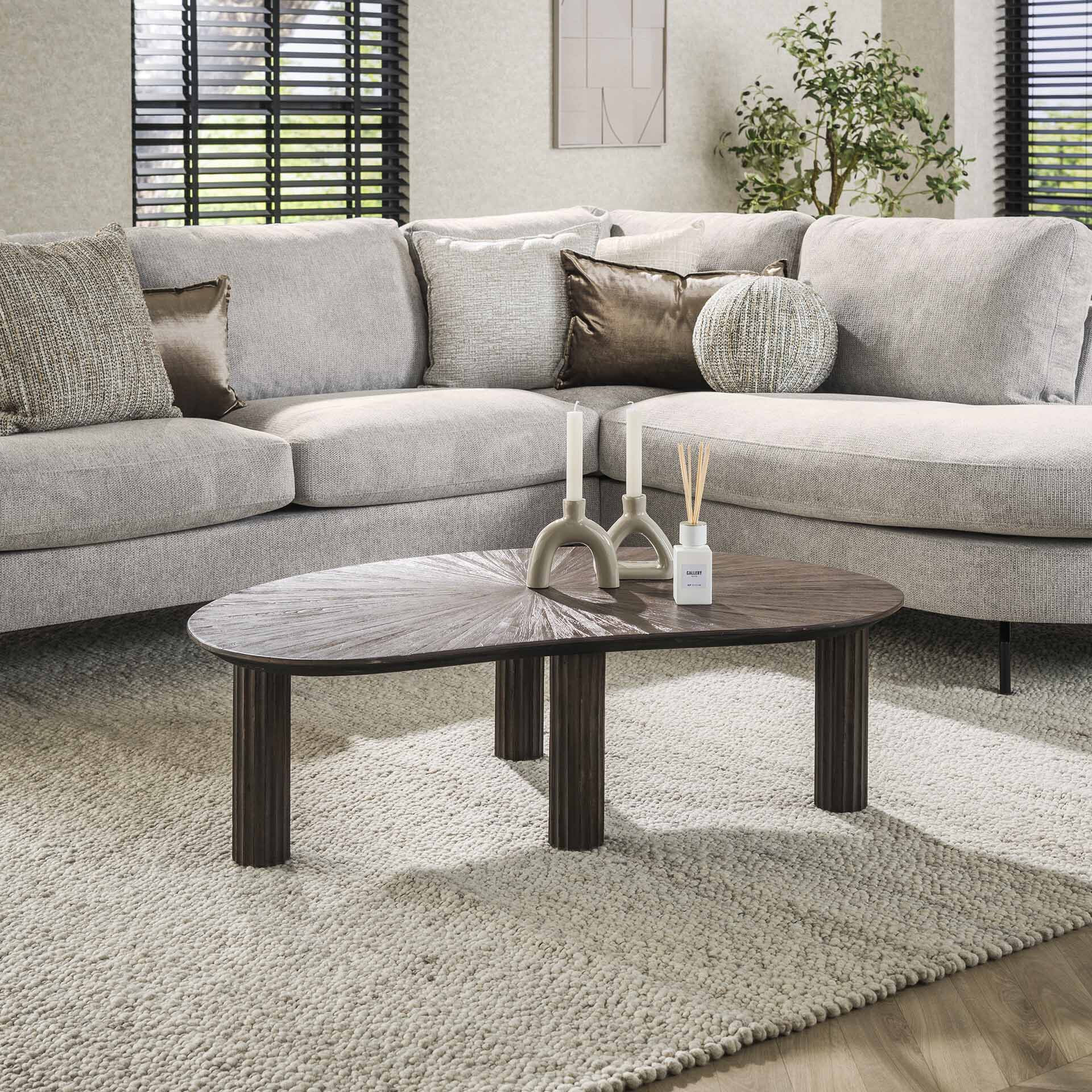 LifestyleFurn Organische Salontafel Sadaf Teakhout