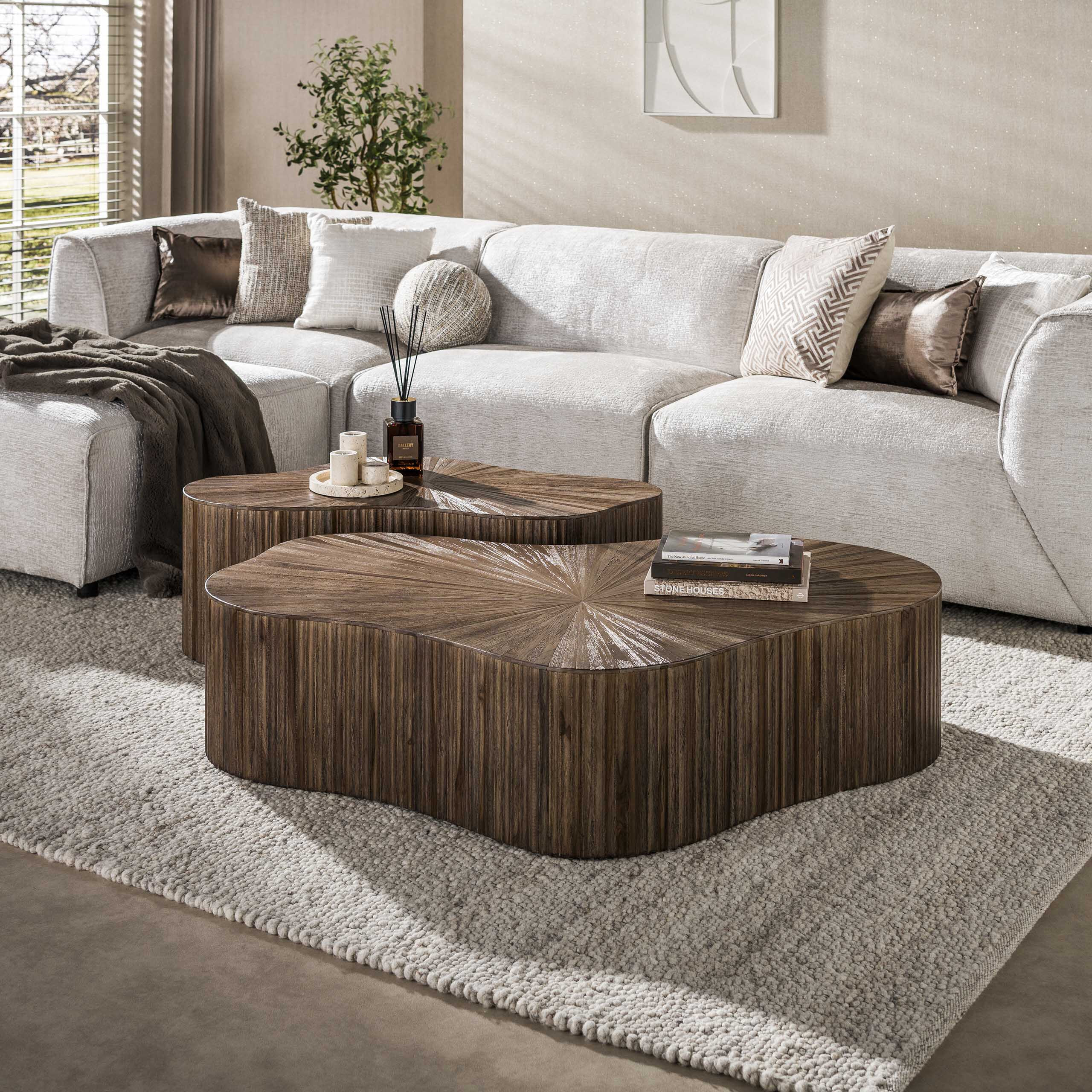 LifestyleFurn Organische Salontafel Sadaf Teakhout