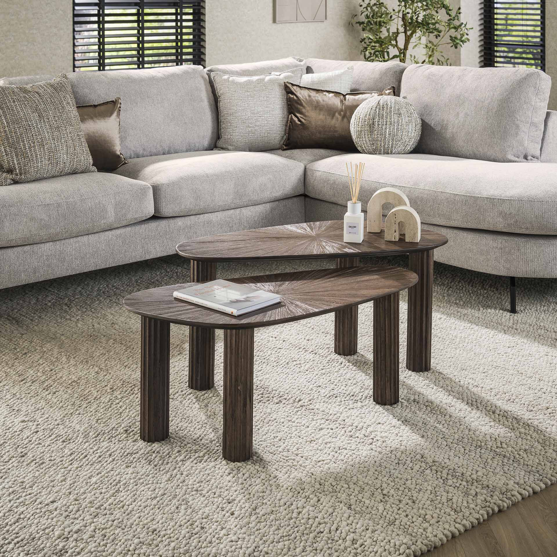 LifestyleFurn Organische Salontafel Sadaf Teakhout