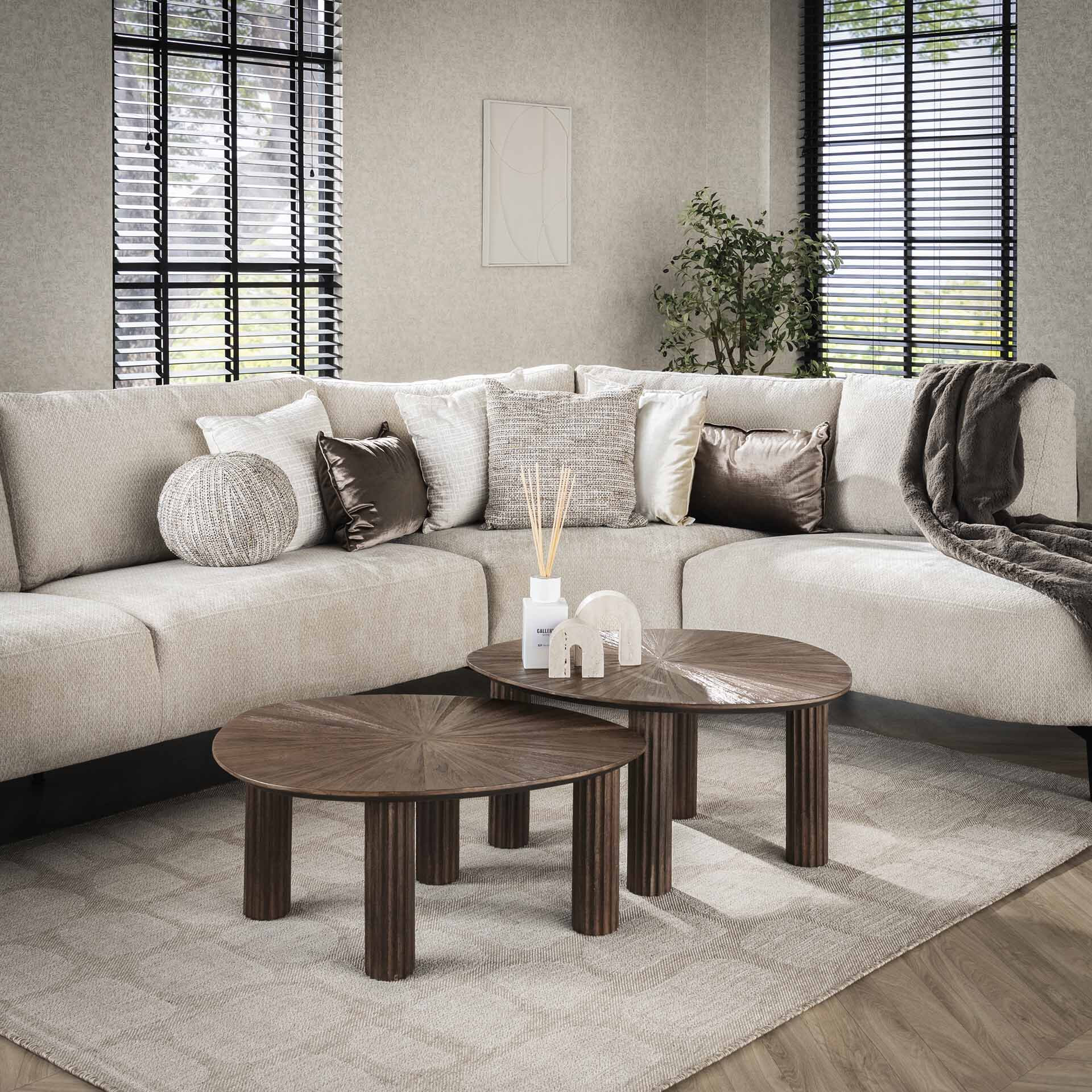 LifestyleFurn Organische Salontafel Sadaf Teakhout