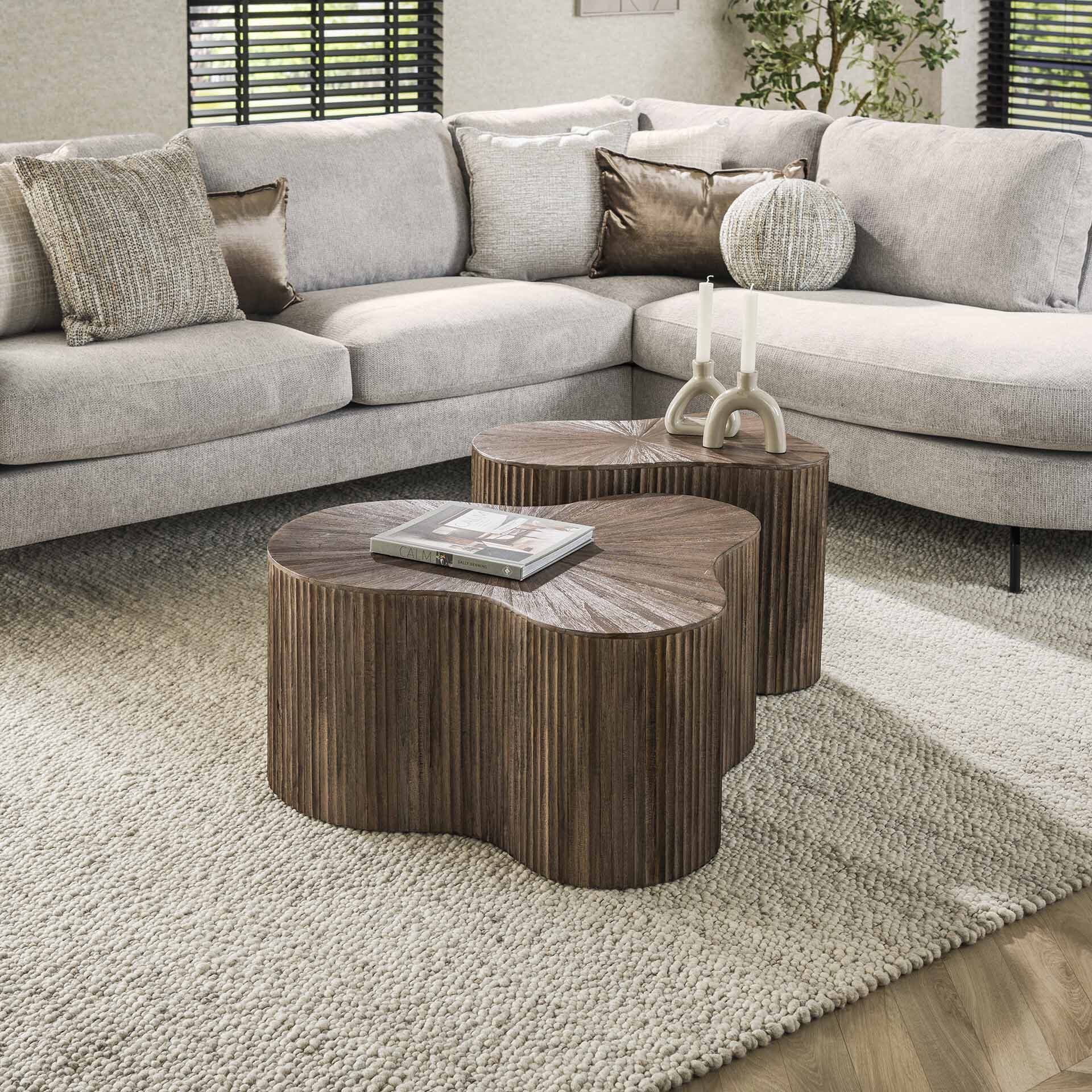 LifestyleFurn Organische Salontafel Sadaf Teakhout