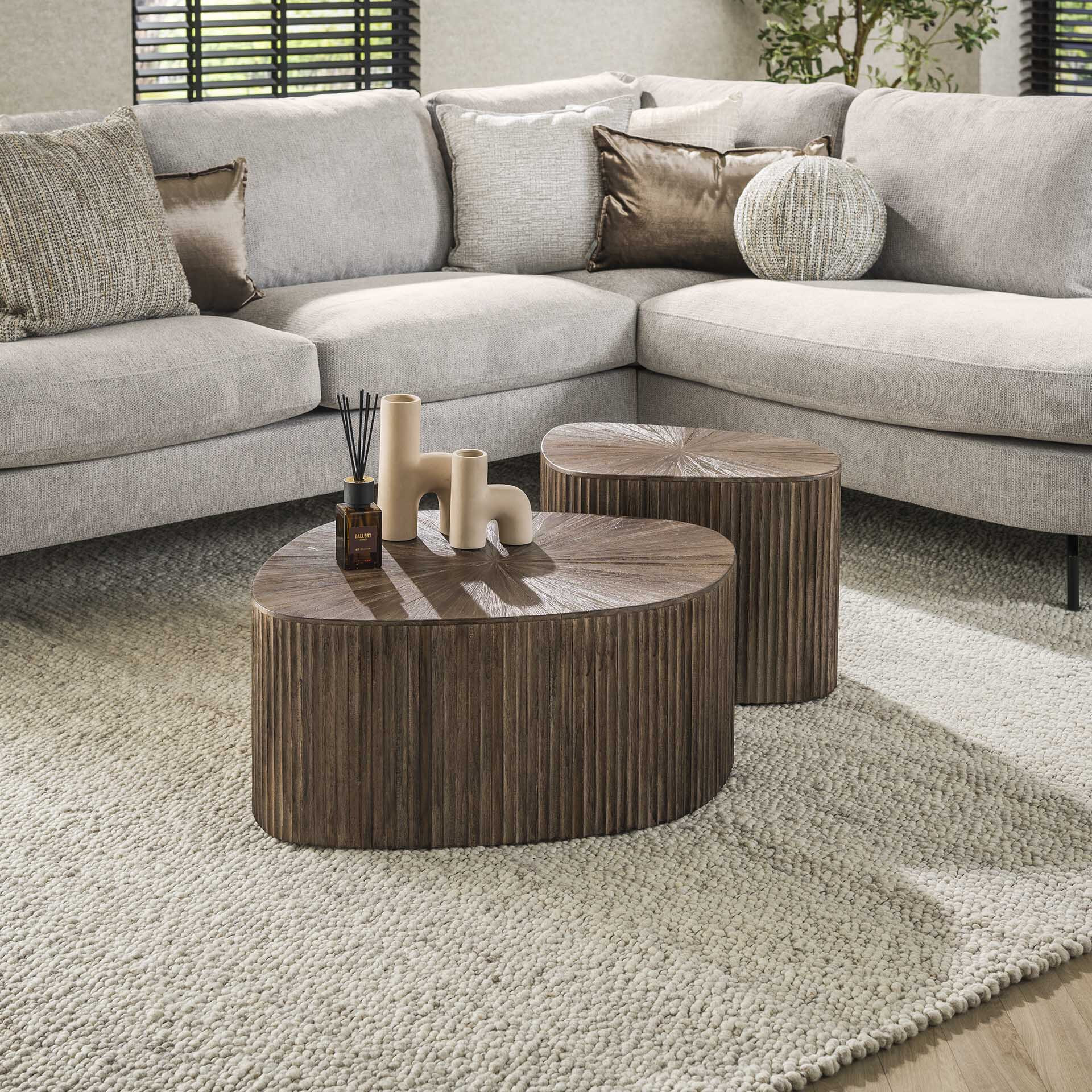 LifestyleFurn Organische Salontafel Sadaf Teakhout