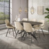 LifestyleFurn Ovale Eettafel Shakira Liquid Metal