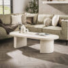 LifestyleFurn Ovale Salontafel Macie Marmercomposiet