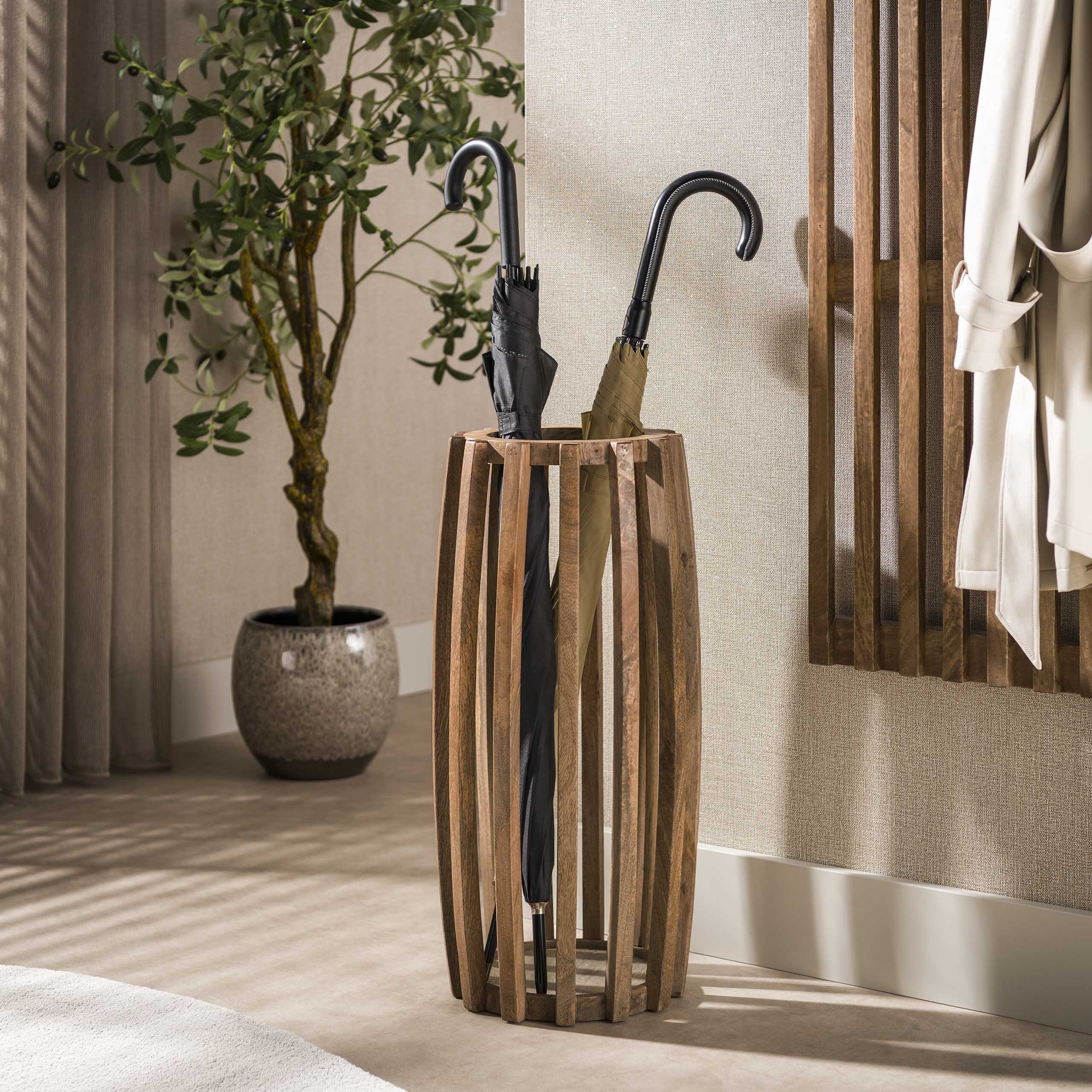 LifestyleFurn Paraplubak Twiggy Mangohout - Bruin | LifestyleFurn