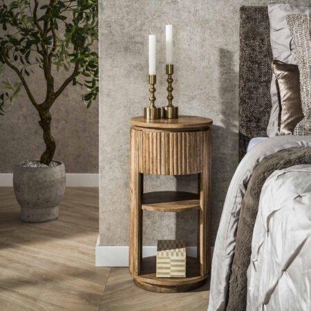 LifestyleFurn Rond Nachtkastje Sharmila Mangohout