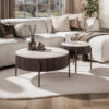 LifestyleFurn Ronde Salontafel Akai Keramiek in Taj Mahal-look