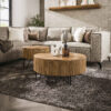 LifestyleFurn Ronde Salontafel 'Sharmila' Mangohout