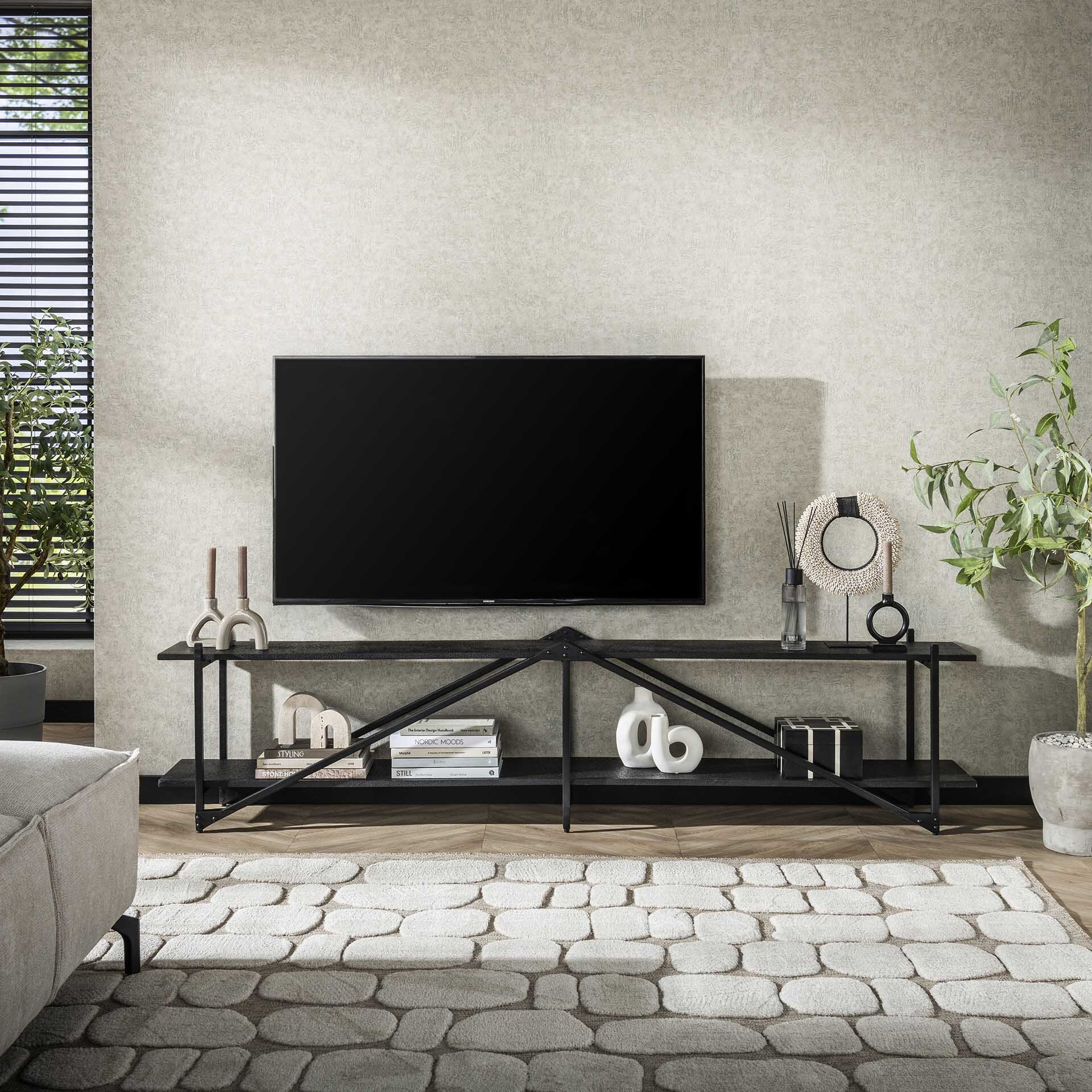 LifestyleFurn TV-meubel Jerrod Liquid metal