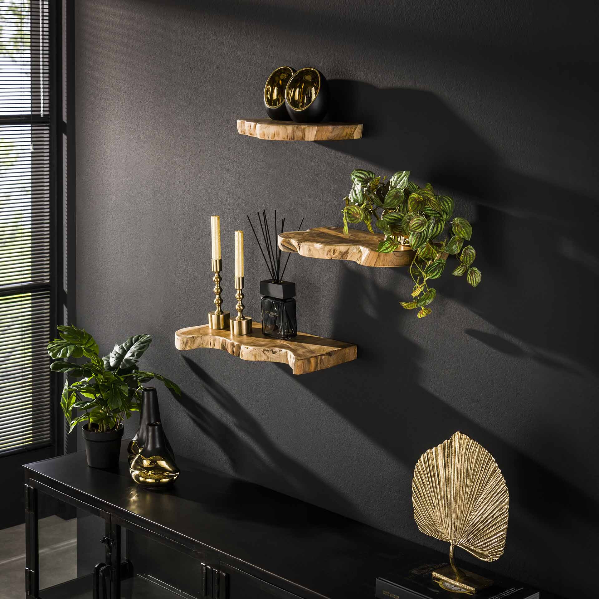 LifestyleFurn Wandplank Jenene Teakhout