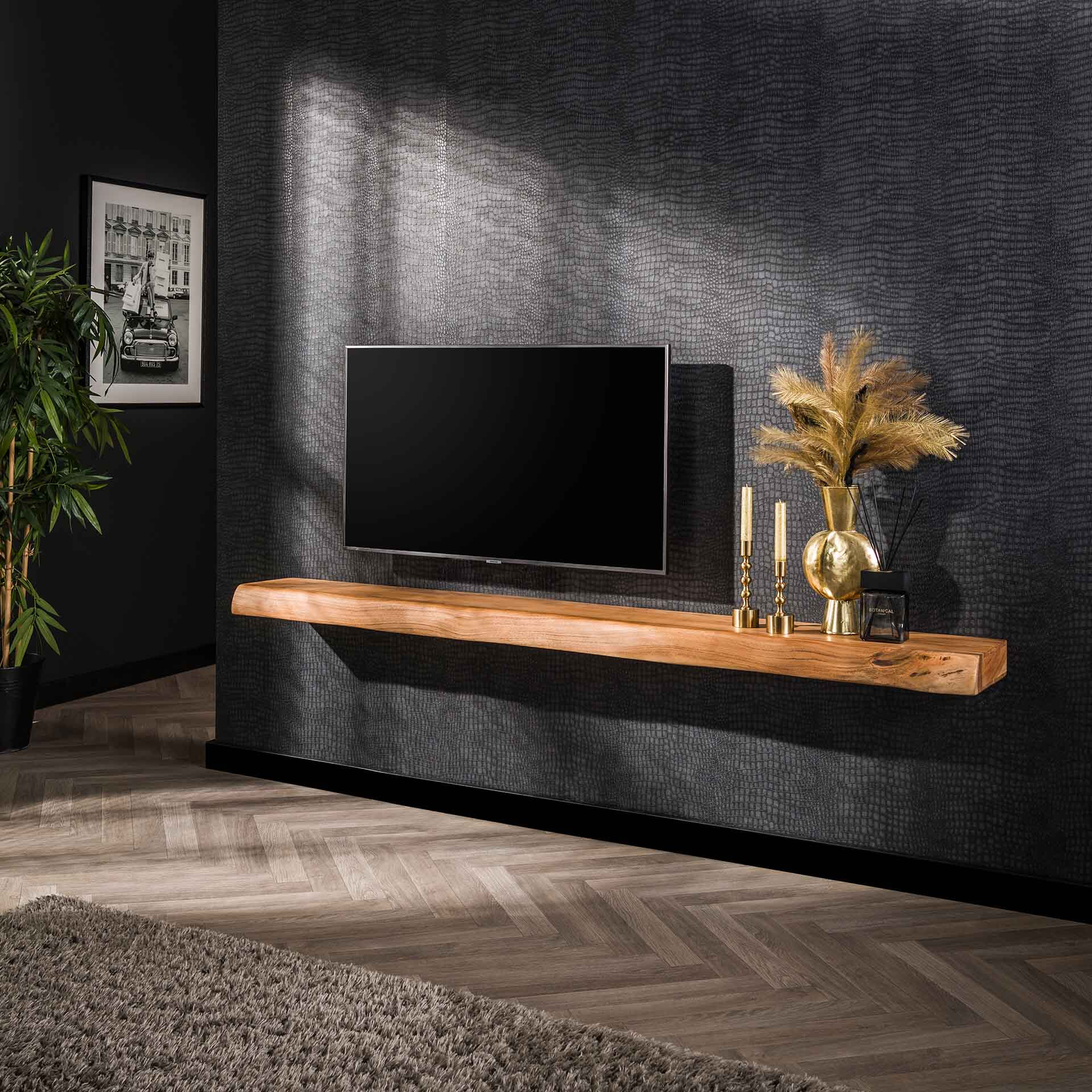 LifestyleFurn Wandplank/TV-meubel Mac Acaciahout