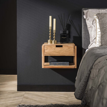 LifestyleFurn Zwevend Nachtkastje Grover Acaciahout