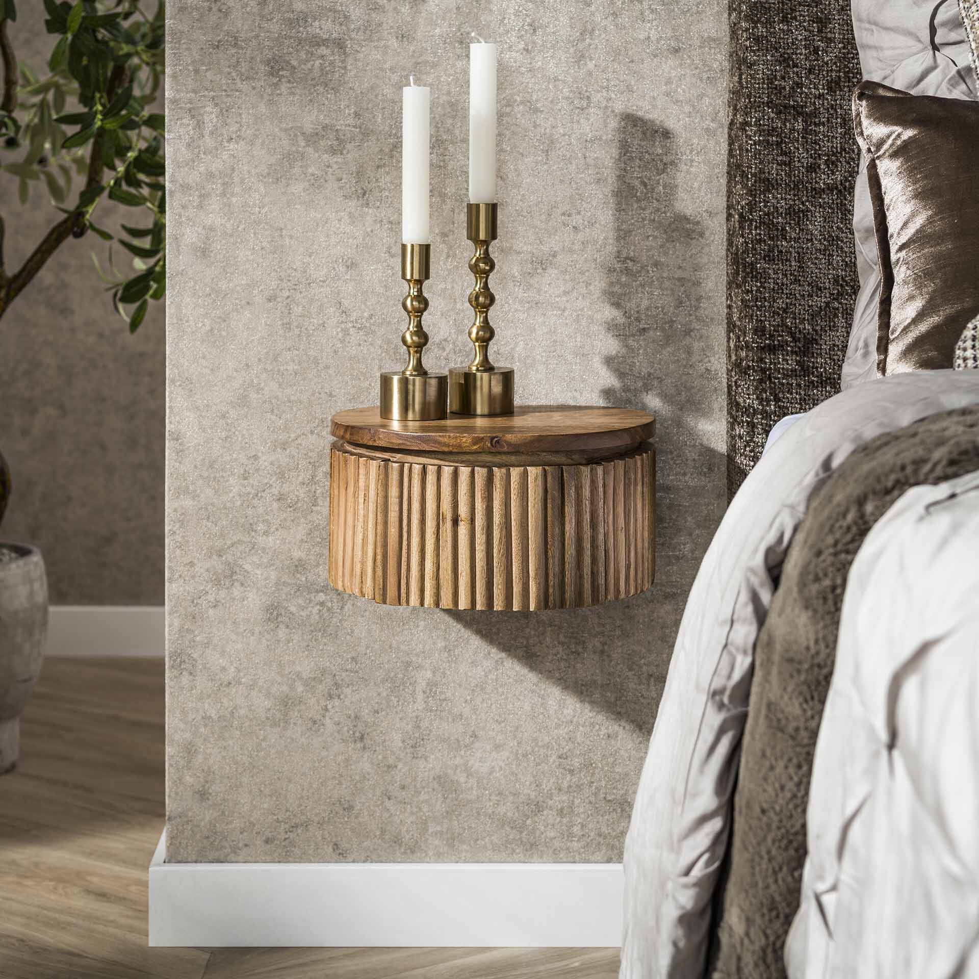 LifestyleFurn Zwevend Rond Nachtkastje Sharmila XS