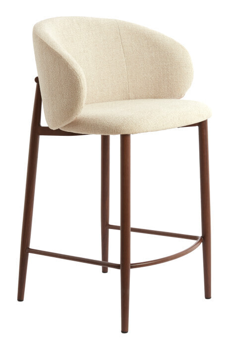 Light & Living Barkruk Aluko Geweven stof - Crème (zithoogte 64cm) | Light & Living