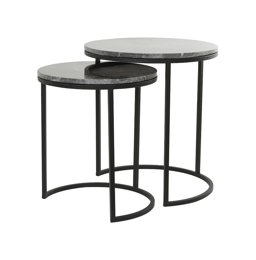 Light & Living Bijzettafel Alfio Set van 2 stuks
