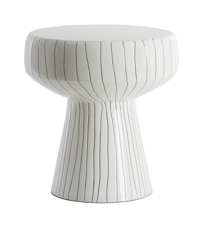 Light & Living Bijzettafel Dakwa 38cm - Wit/Zwart - Rond | Light & Living