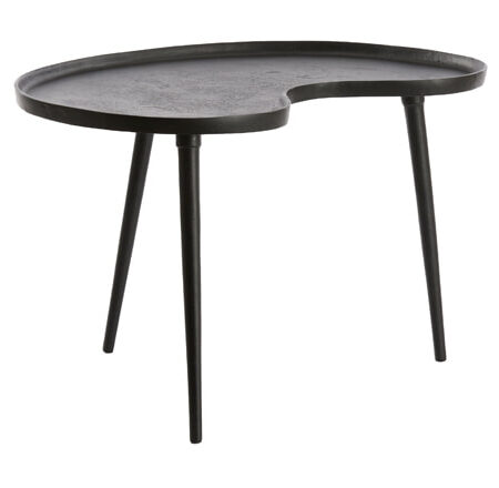 Light & Living Bijzettafel Lienz 67 x 49cm - Mat Zwart - Organisch | Light & Living