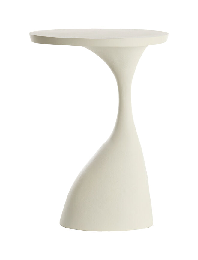 Light & Living Bijzettafel Macau 61cm hoog - Mat Crème - Rond | Light & Living