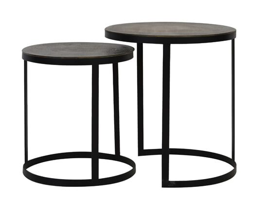Light & Living Bijzettafel Trelo Set van 2 stuks - Antiek Brons - Rond | Light & Living