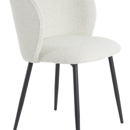 Light & Living Eetkamerstoel Elyna Bouclé - Lichtbeige | Light & Living