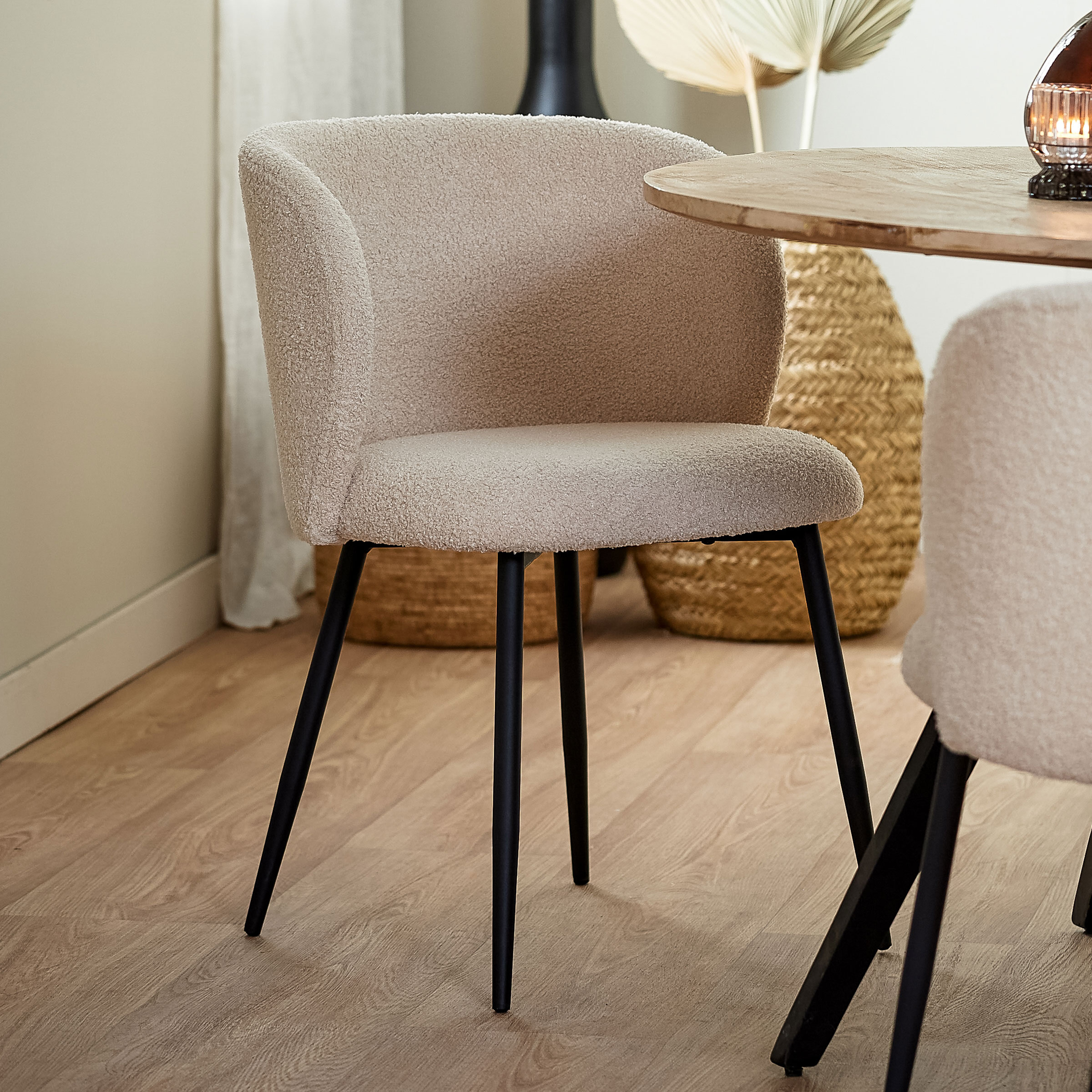 Light & Living Eetkamerstoel Elyna Teddy - Beige | Light & Living