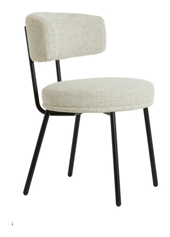 Light & Living Eetkamerstoel Harvie Geweven stof - Crème | Light & Living