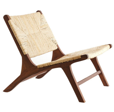 Light & Living Fauteuil Payan Teakhout en bananenblad - Bruin - Japandi | Light & Living