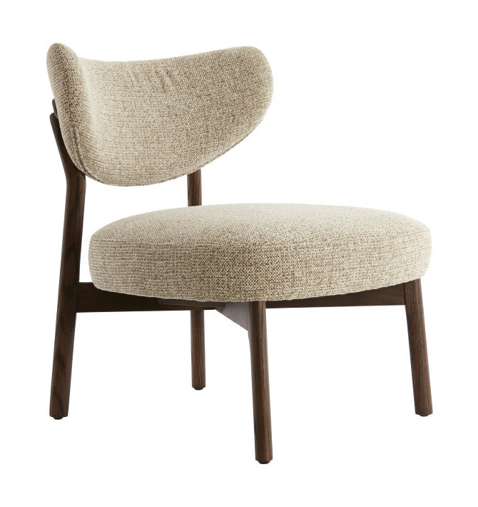 Light & Living Fauteuil Utsira Geweven stof - Crème/Bruin | Light & Living