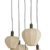 Light & Living Hanglamp Huxi Bruine houtlook en linnen