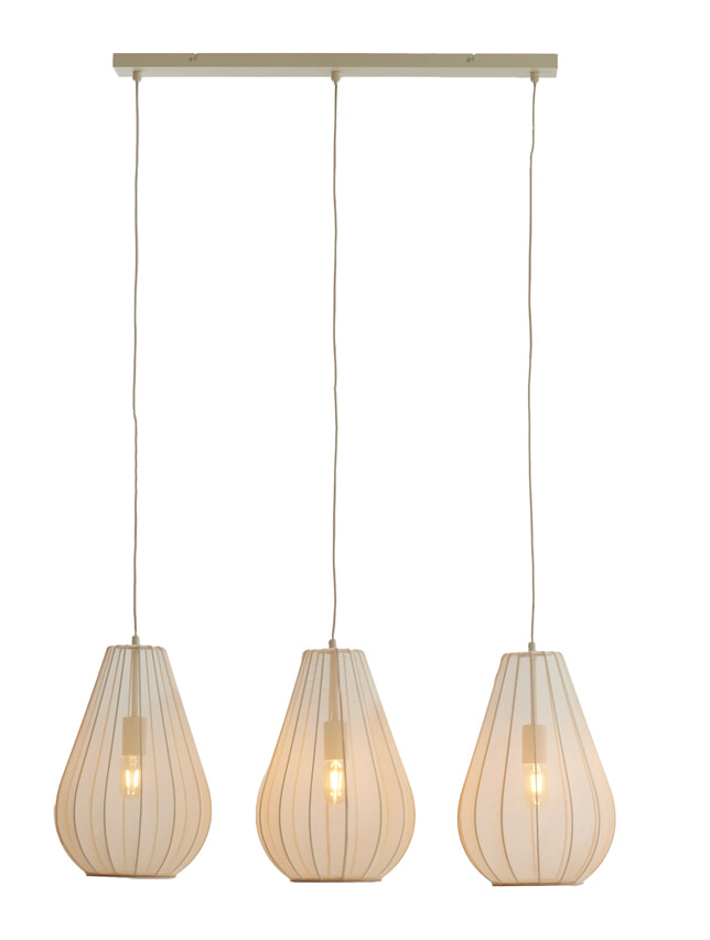 Light & Living Hanglamp Itela 3-Lamps - Zand - Japandi | Light & Living