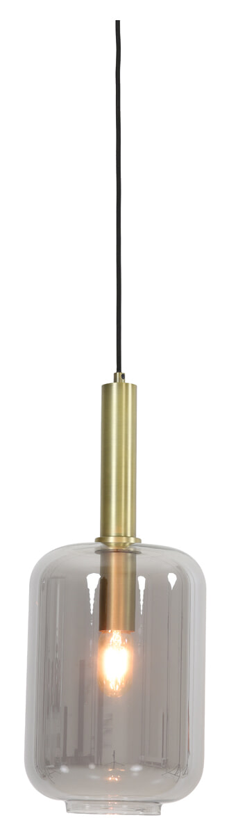 Light & Living Hanglamp Lekar 1-lamps - Antiek Brons/Smoke | Light & Living