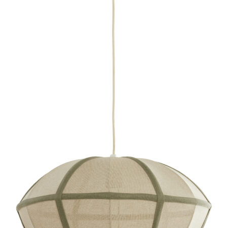 Light & Living Hanglamp Mirelys Ø49cm - Naturel/Olijfgroen - Rond | Light & Living