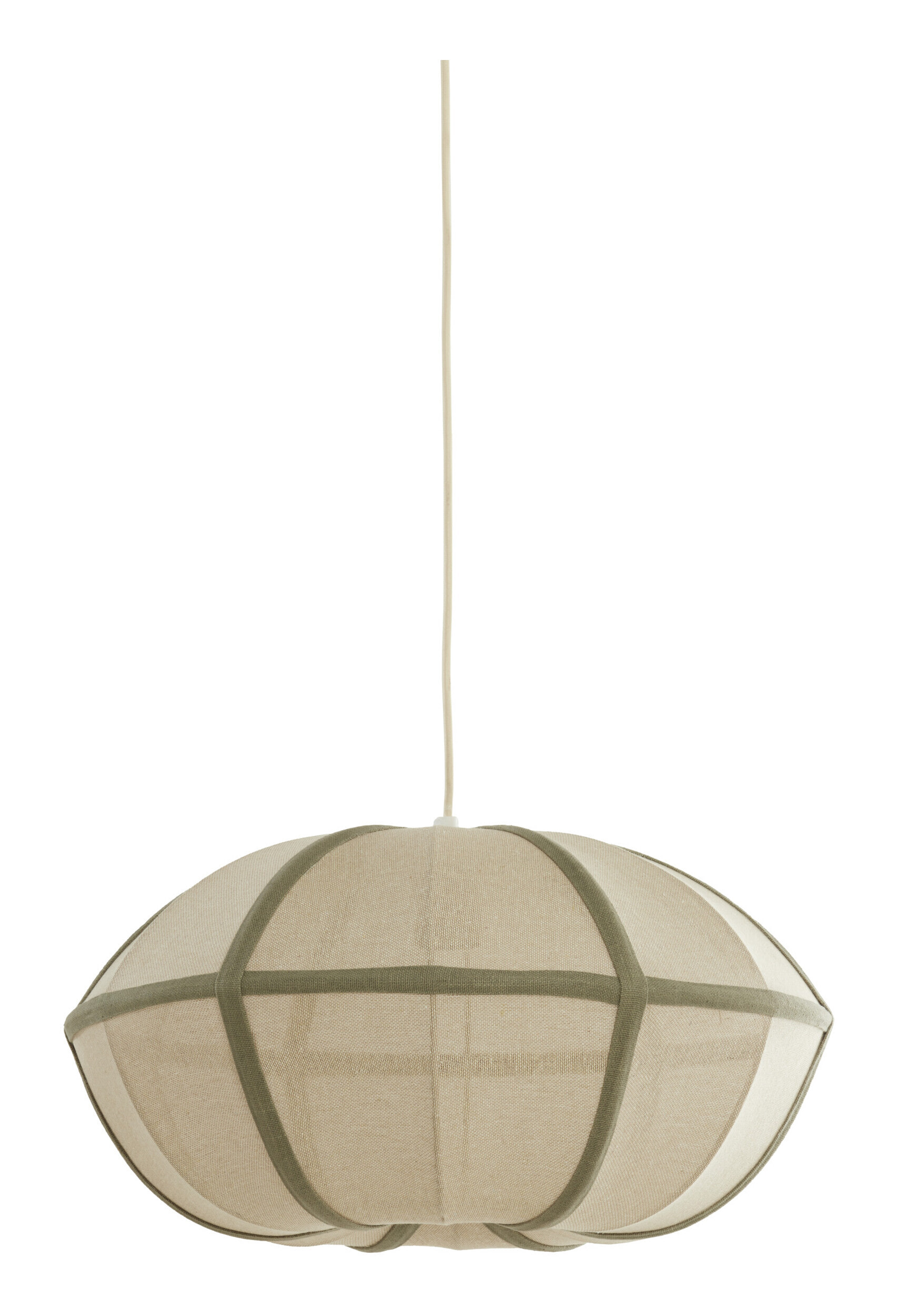 Light & Living Hanglamp Mirelys Ø49cm - Naturel/Olijfgroen - Rond | Light & Living
