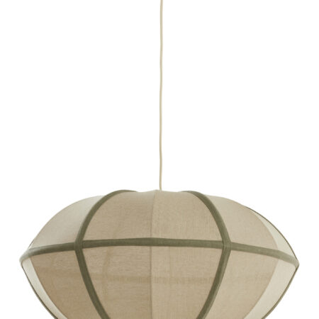 Light & Living Hanglamp Mirelys Ø61cm - Naturel/Olijfgroen - Rond | Light & Living