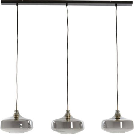 Light & Living Hanglamp Solna 3-Lamps - Smoke/Antiek Brons | Light & Living