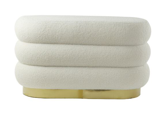 Light & Living Hocker Lyall Teddy - Crème | Light & Living