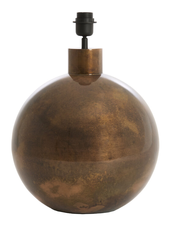 Light & Living Lampvoet Benu 41cm - Koper/Brons (excl. kap) - Rond | Light & Living